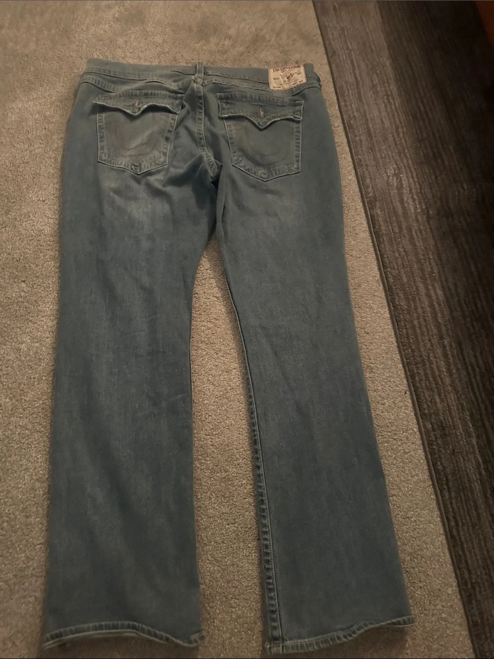 True Religion Men's Straight-Leg Jeans in Medium Blue